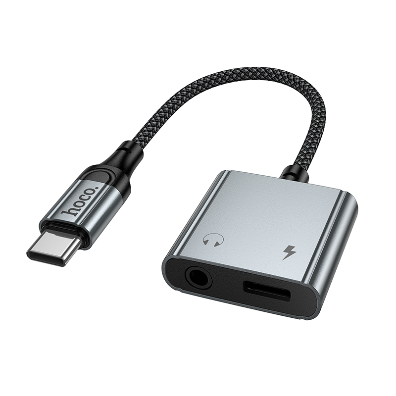 Hoco USB-C to USB-C and AUX 3.5 UPA34 - Metal Gray
